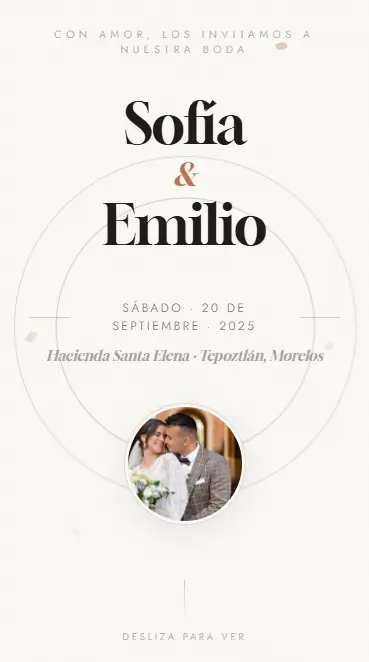 Vista previa invitación boda