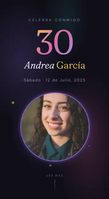 Vista previa invitación cumpleaños