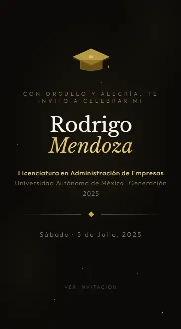 Vista previa invitación graduación